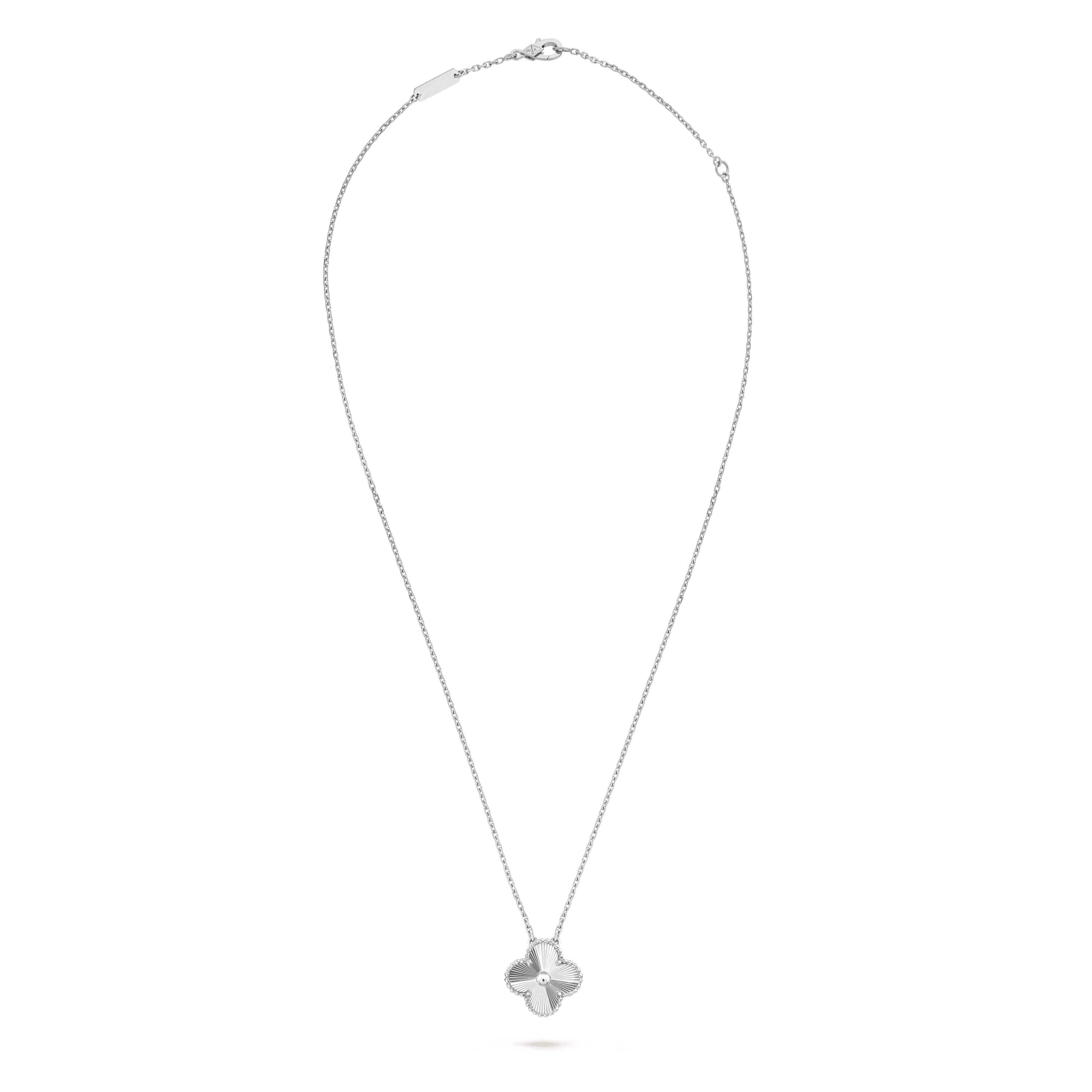 18K Van Cleef & Arpels Vintage Alhambra Pendant Clover Necklace