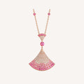 18K BVLGARI BV DIVAS' DREAM Pink Diamonds Necklace