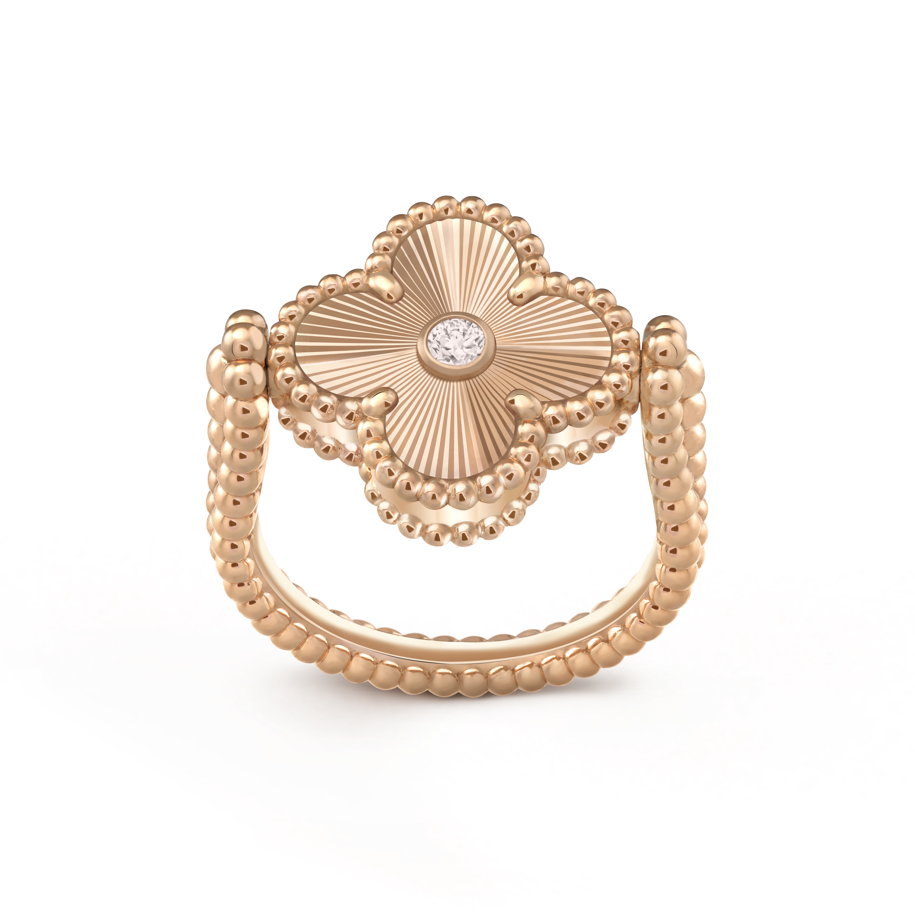 18K Van Cleef & Arpels Vintage Alhambra Reversible Ring