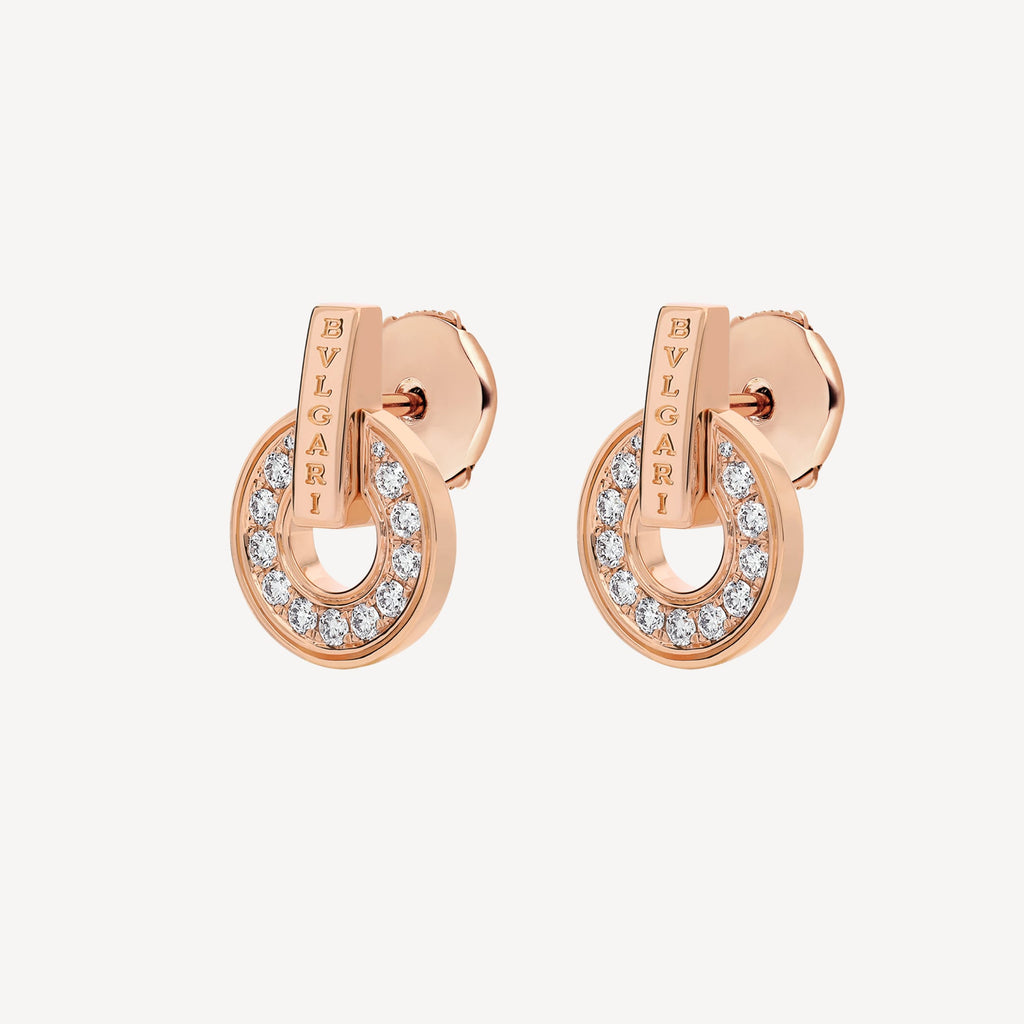 18K BVLGARI BV Rose Gold Earrings