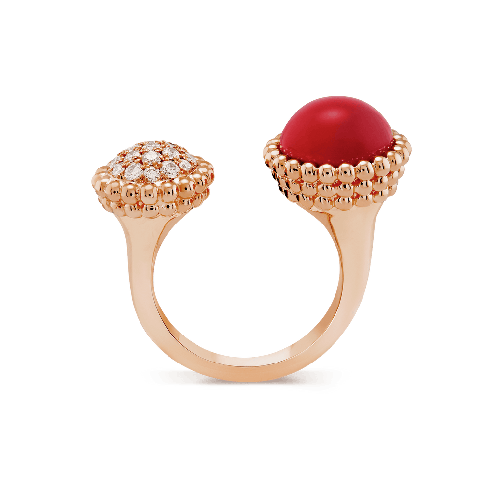 18K Van Cleef & Arpels Perlee Couleurs Between The Finger Ring