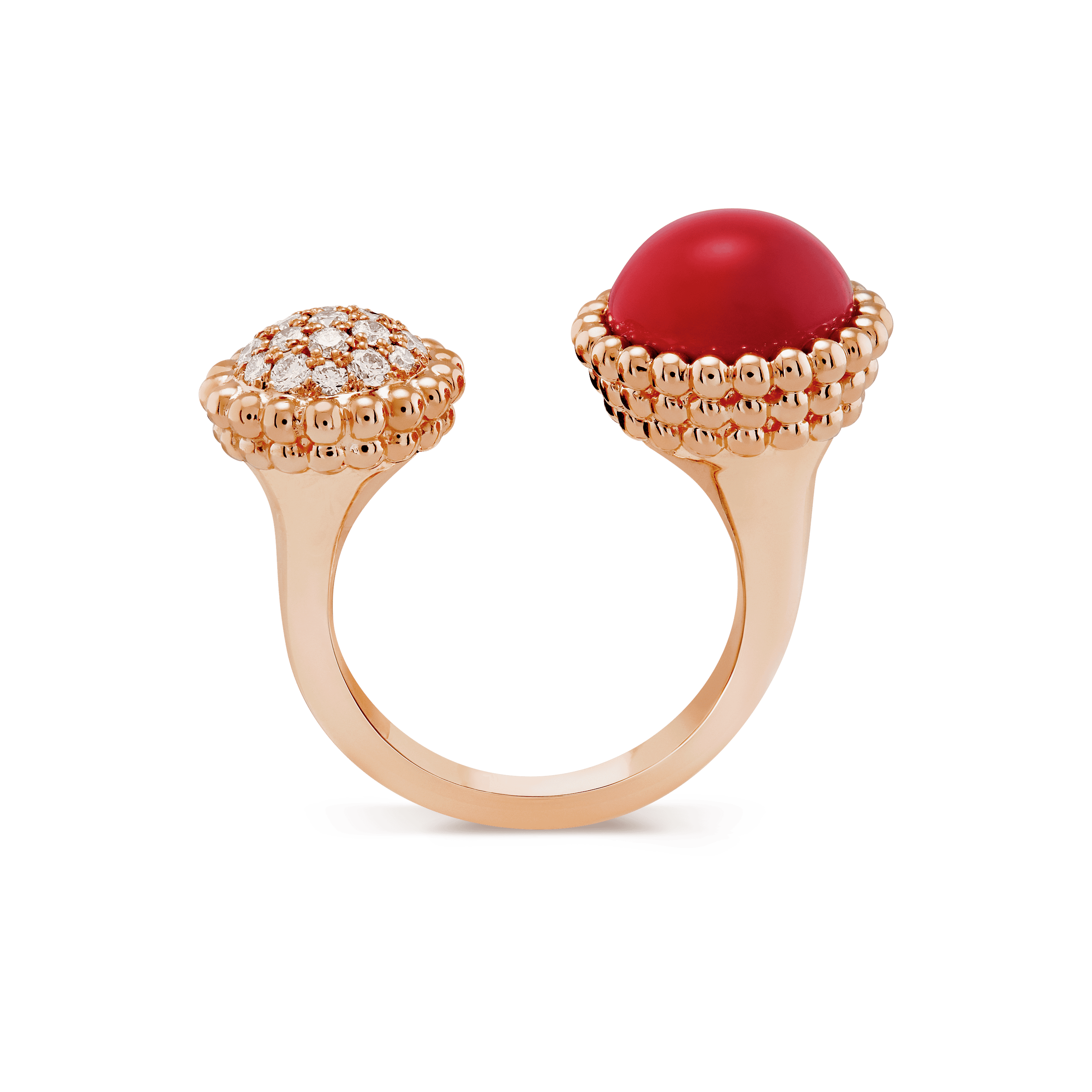 18K Van Cleef & Arpels Perlee Couleurs Between The Finger Ring