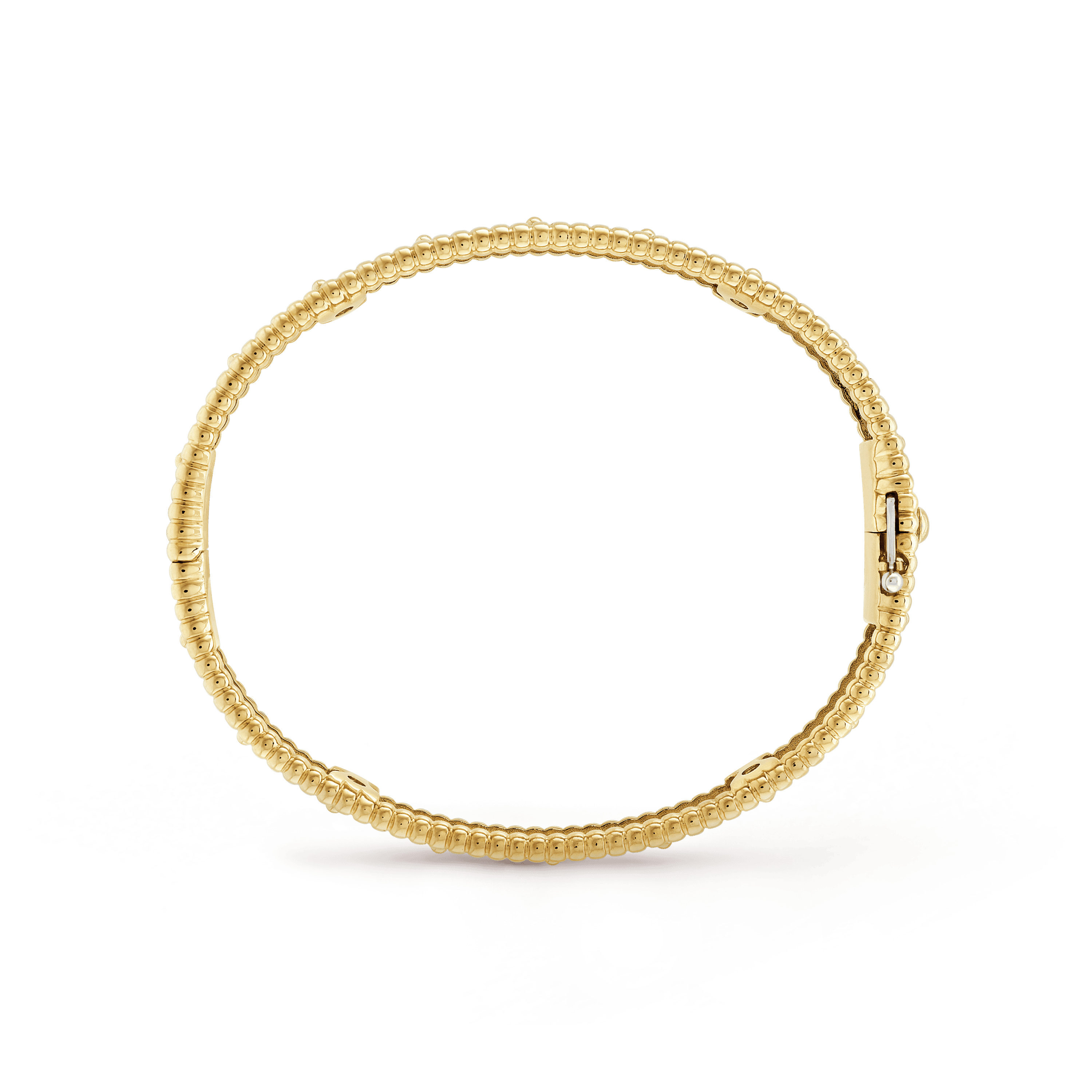 18K Van Cleef & Arpels Yellow Gold Perlee Clovers Bracelet
