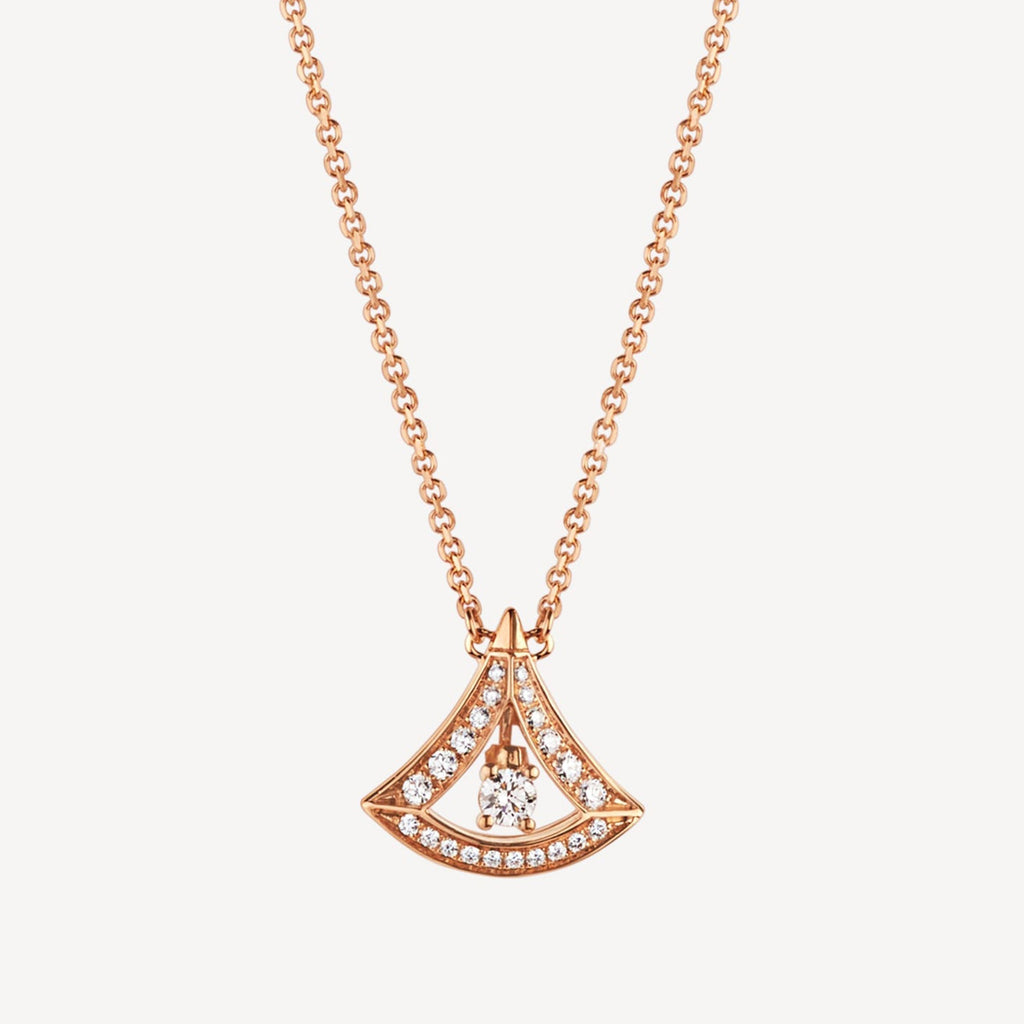 18K BVLGARI Divas' Dream Pave Diamond Openwork Necklace