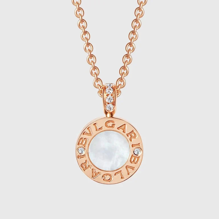 18K BVLGARI BV White Ceramic Necklace