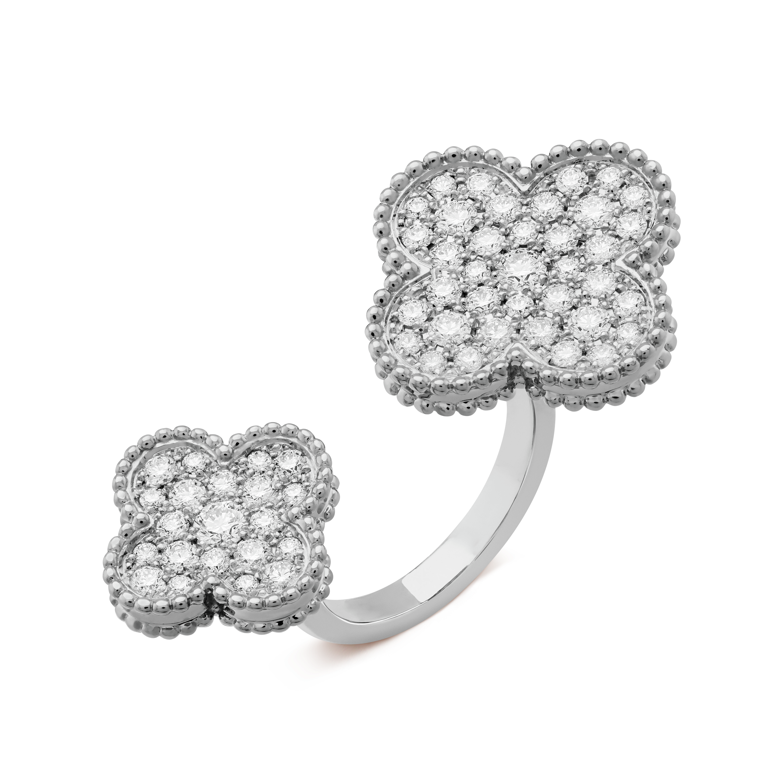 18K Van Cleef & Arpels Magic Alhambra Diamond Ring