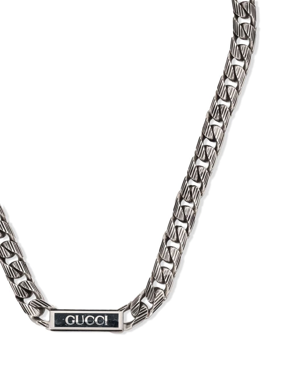 Gucci Logo Enamel Chain Necklace
