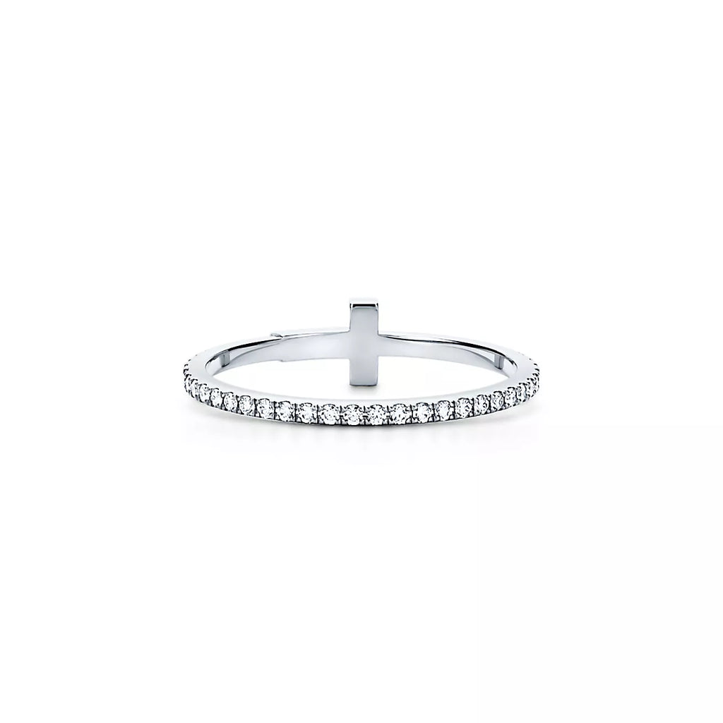 18K Tiffany Diamond Wire Ring