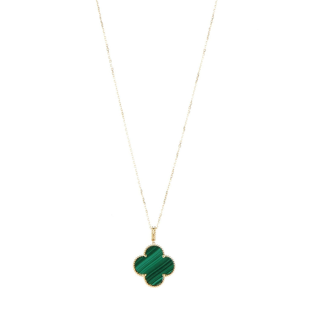 18K Van Cleef & Arpels Magic Alhambra Malachite Necklace