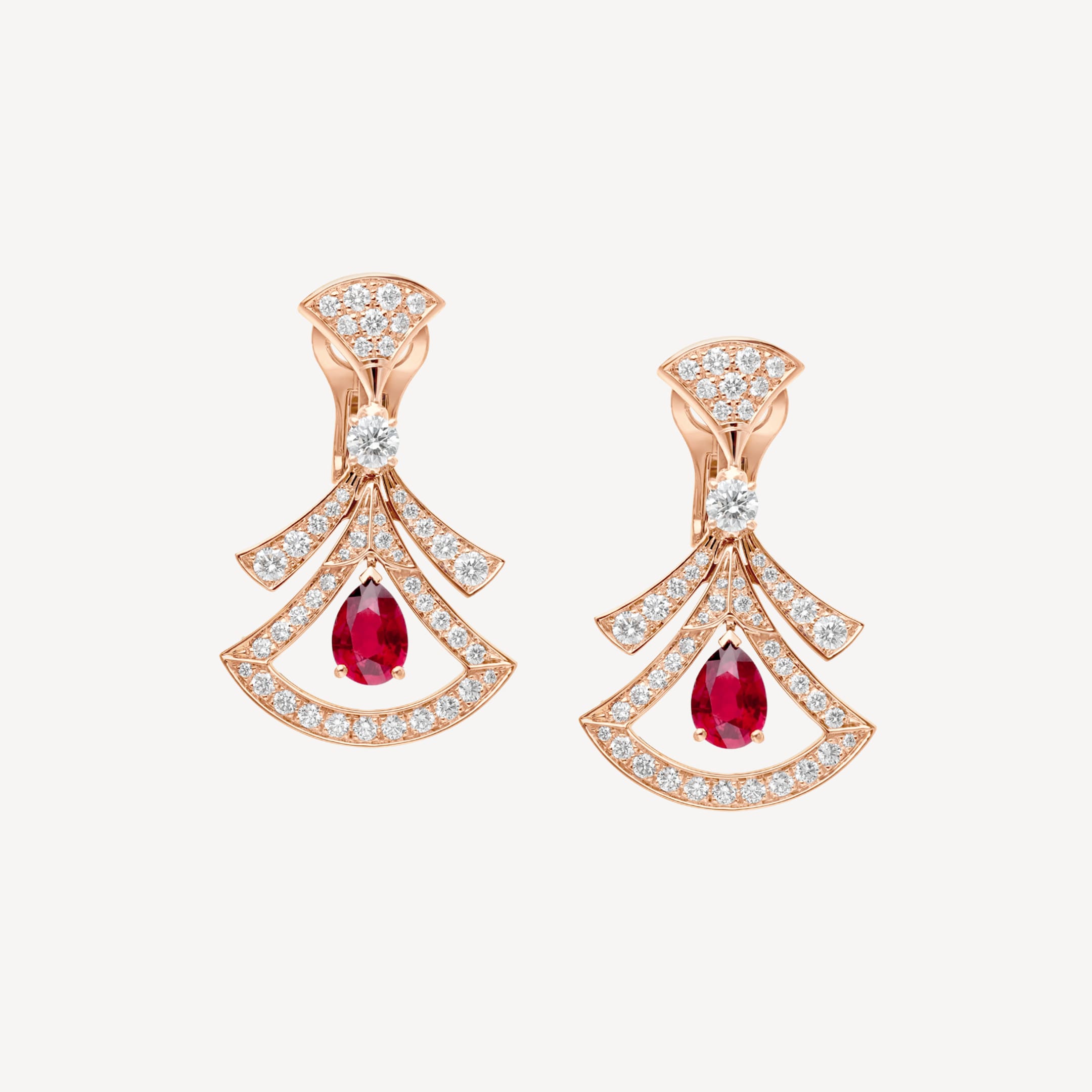 18K BVLGARI BV Divas' Dream Openwork Earrings