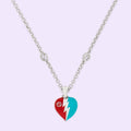 Gucci Interlocking G Heart Lightning Charm Necklace