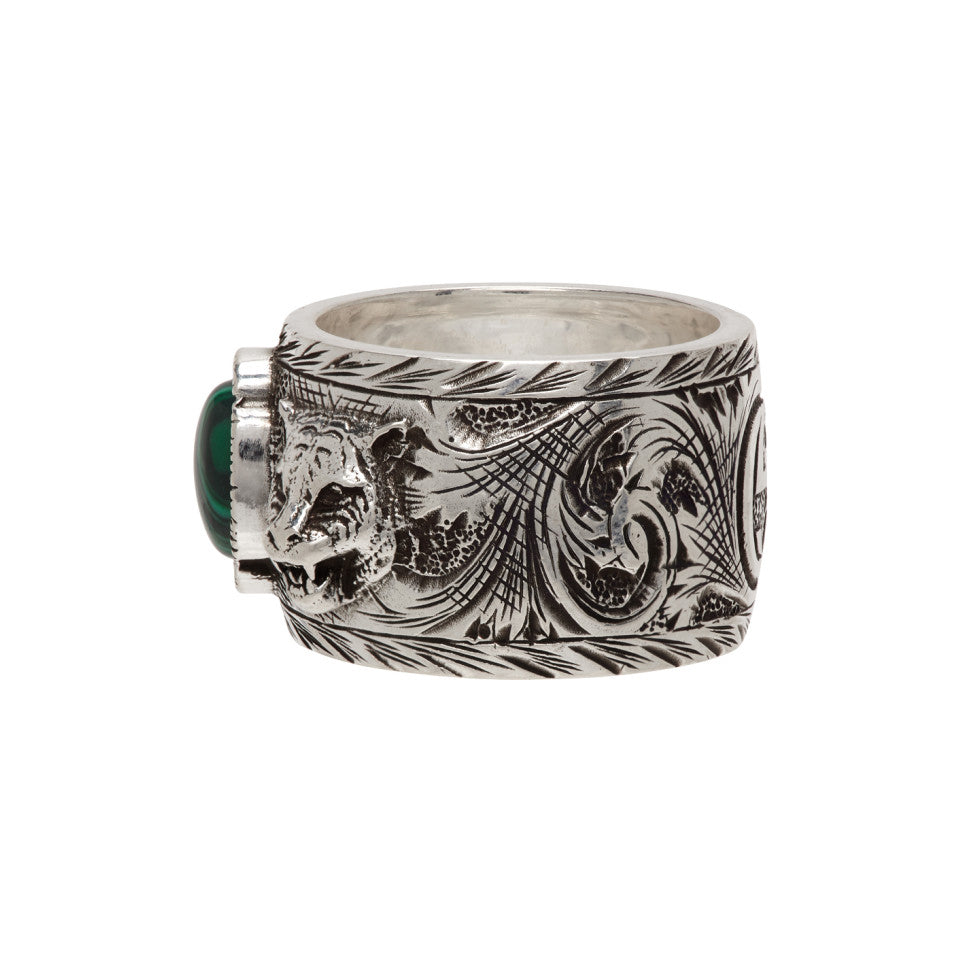 Gucci Feline Garden Green Ring