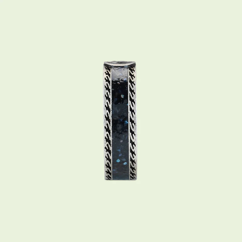 Gucci Interlocking G Black Enamel Ring