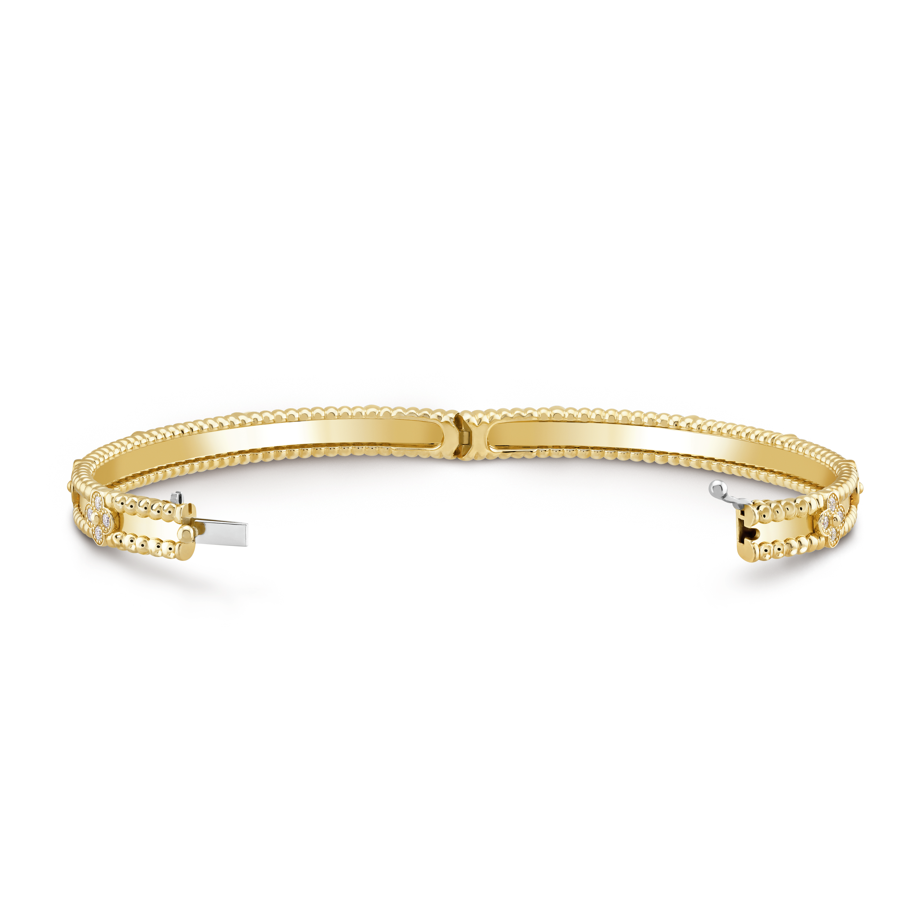 18K Van Cleef & Arpels Yellow Gold Perlee Sweet Clovers Small Bracelet