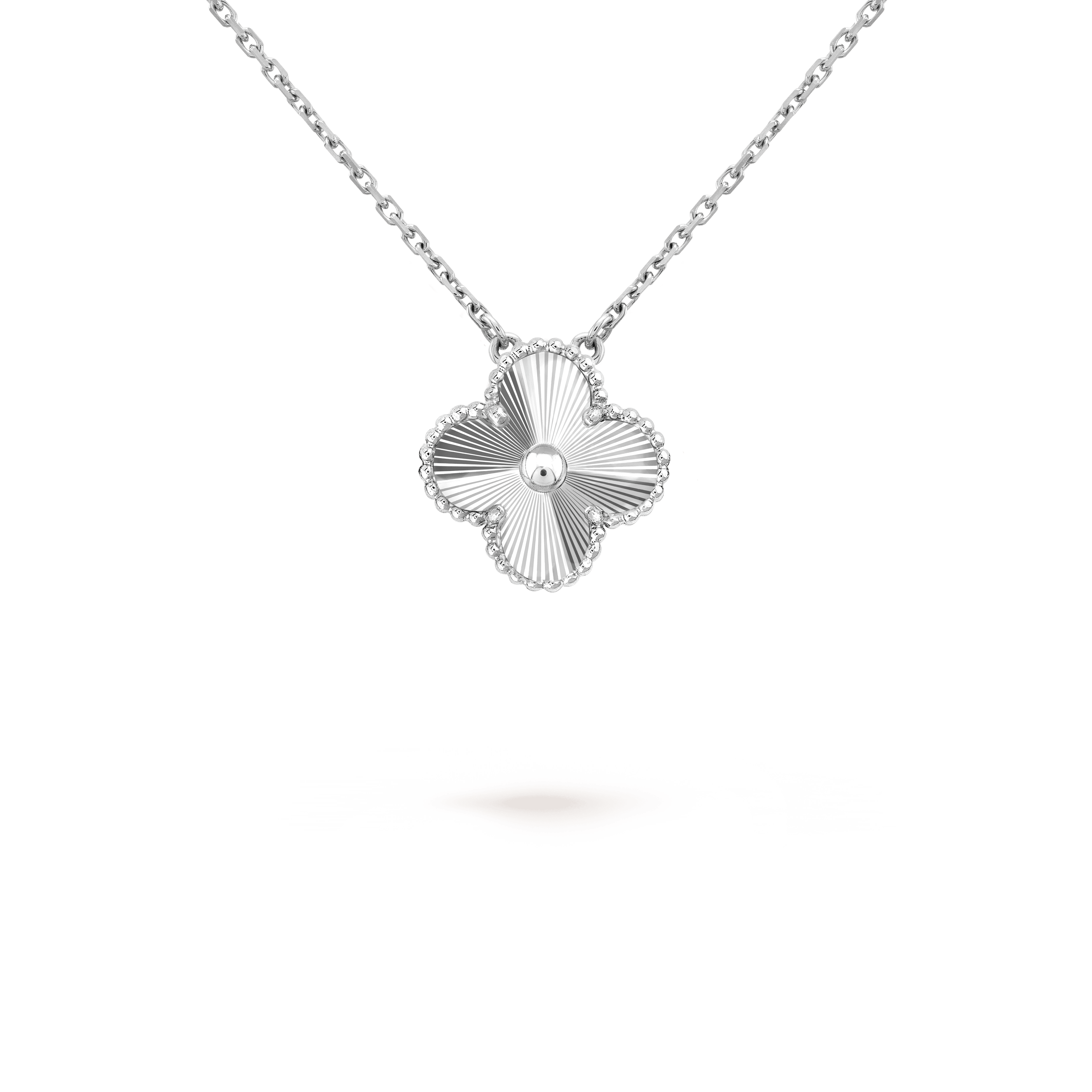 18K Van Cleef & Arpels Vintage Alhambra Pendant Clover Necklace