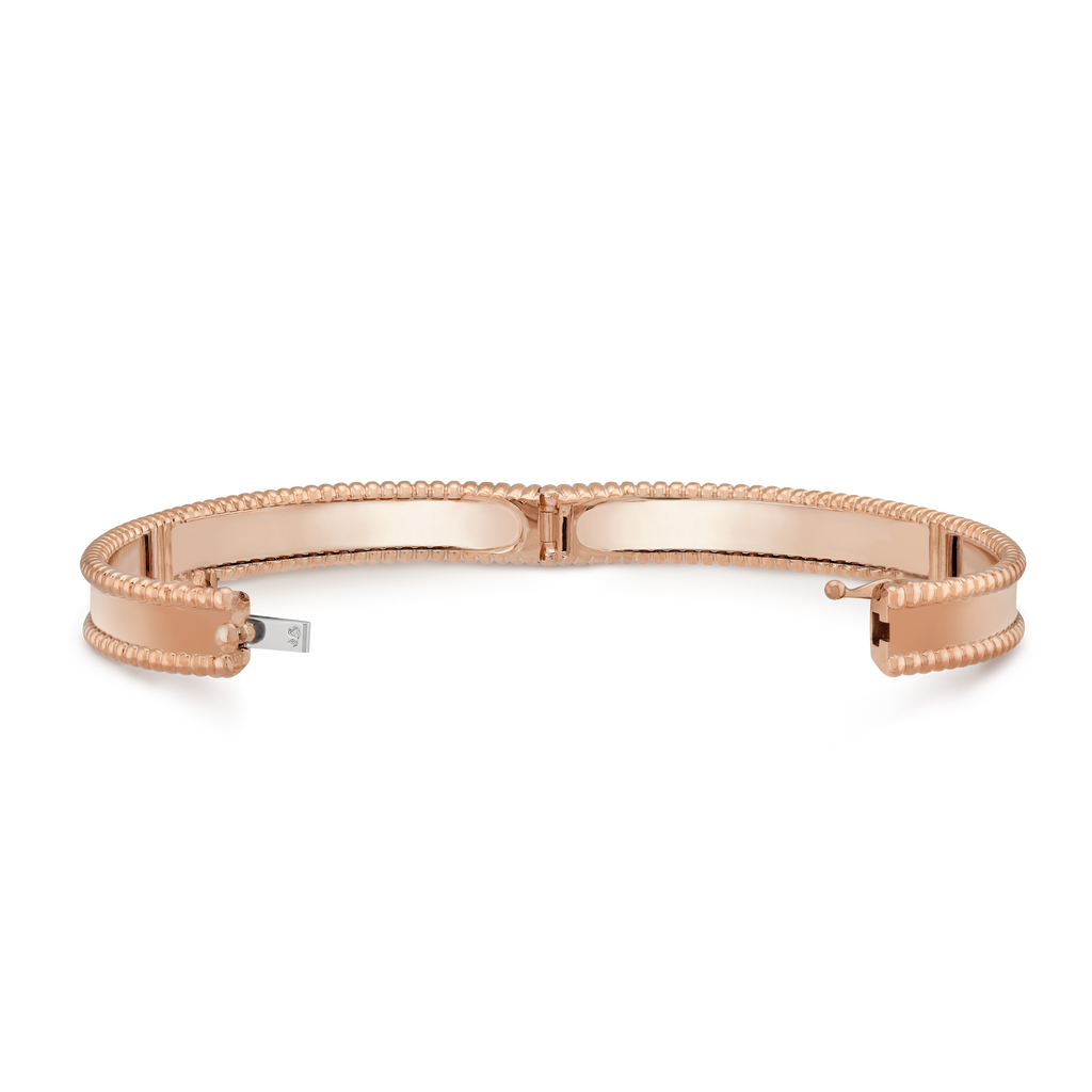 18K Van Cleef & Arpels Rose Gold Perlee Signature Bracelet