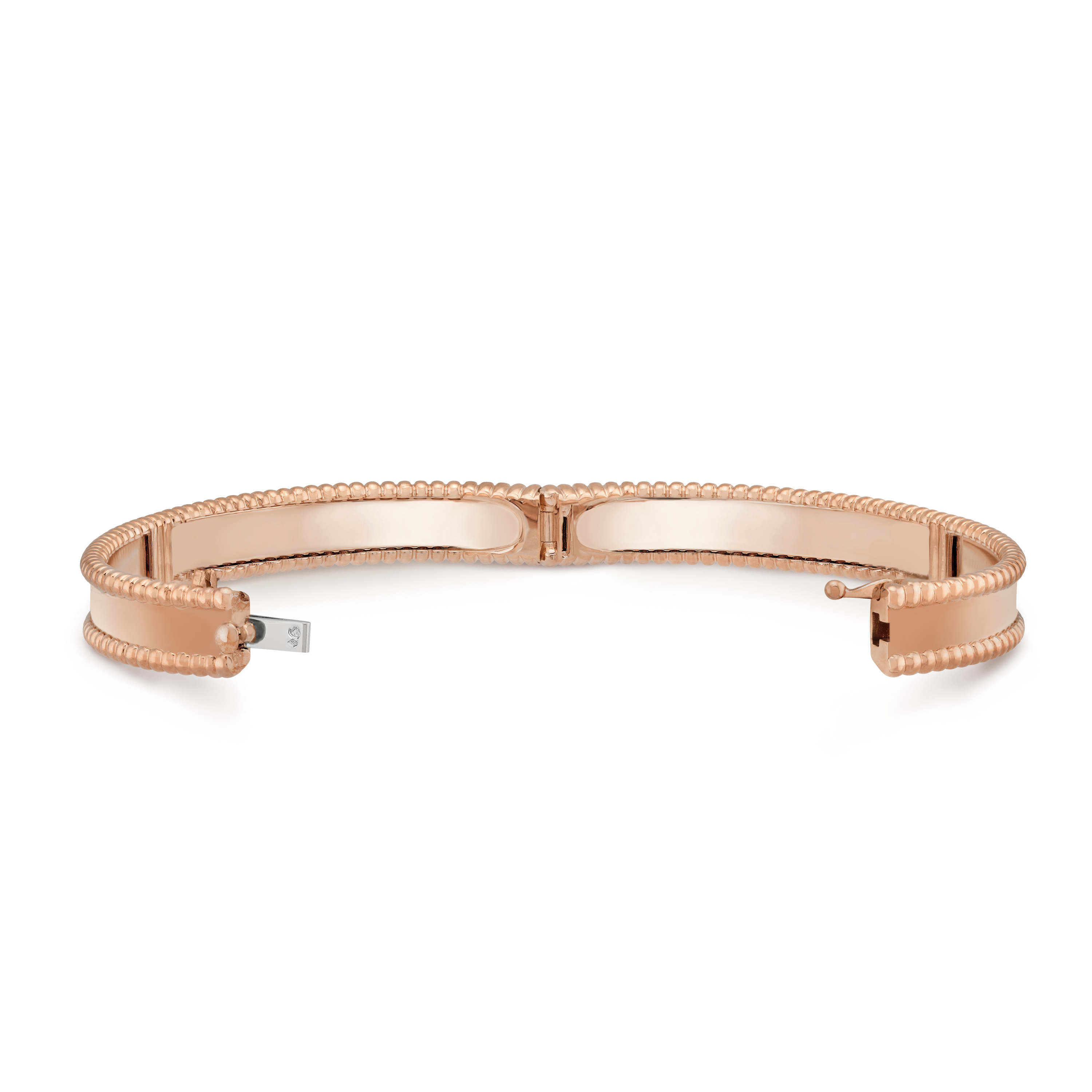 18K Van Cleef & Arpels Rose Gold Perlee Signature Bracelet