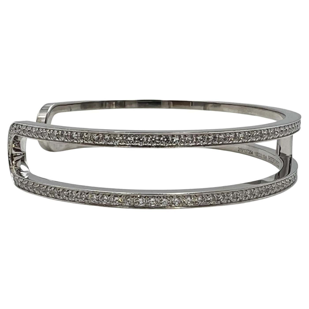 18K Ever Cuff Diamond Hermes Bracelet