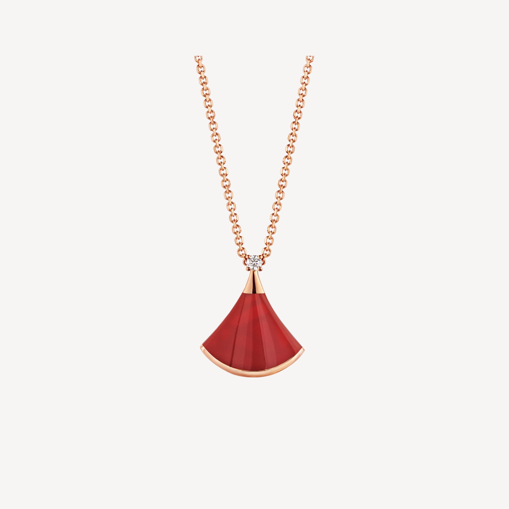 18K BVLGARI BV Divas' Dream Carnelian Necklace