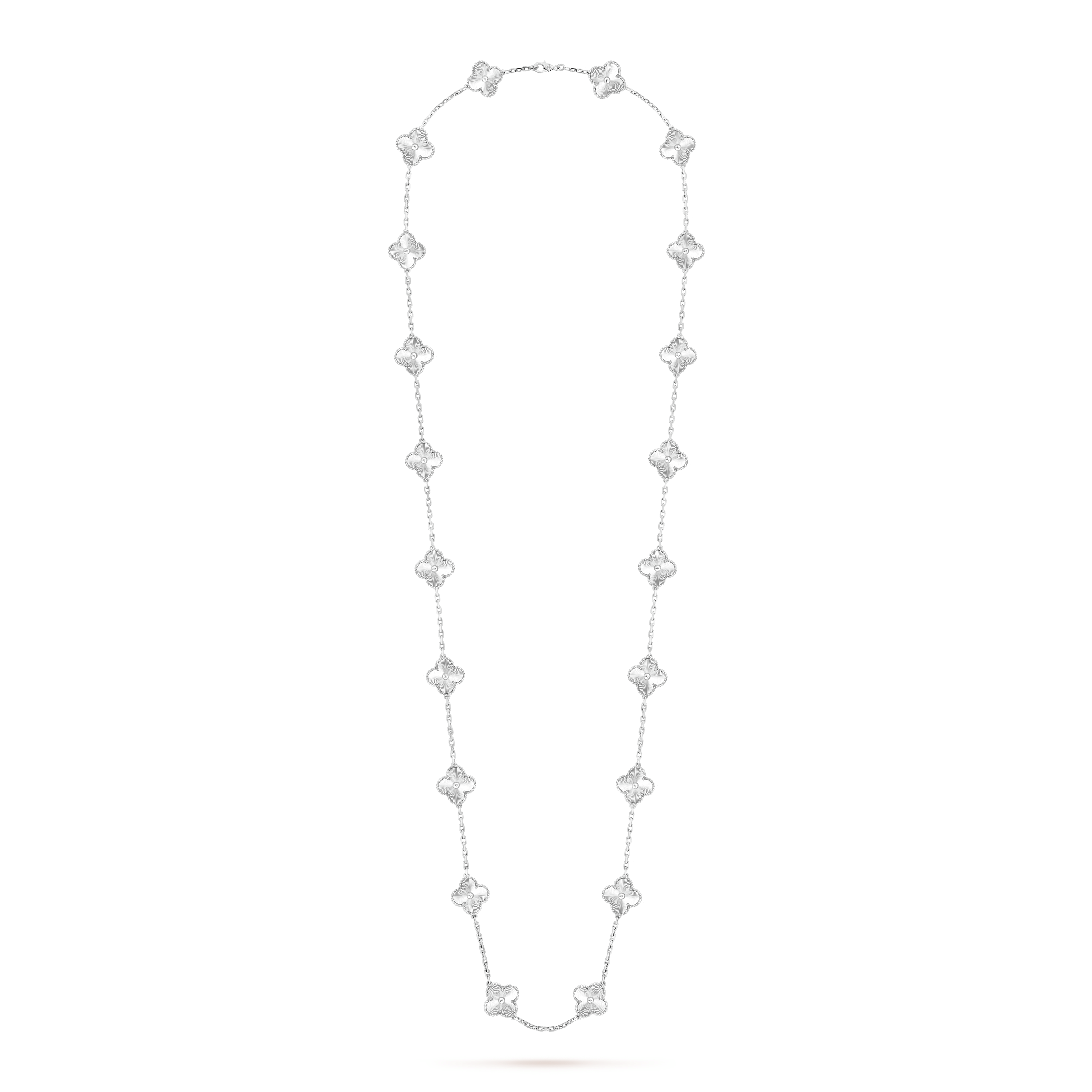 18K Van Cleef & Arpels Vintage Alhambra 20 Motifs Long Necklace