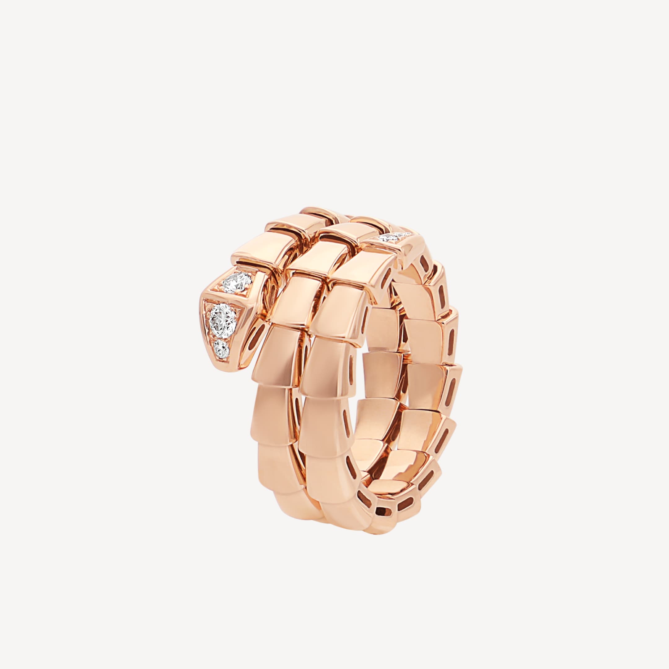 18K BVLGARI BV Serpenti Viper Demi Diamond Ring