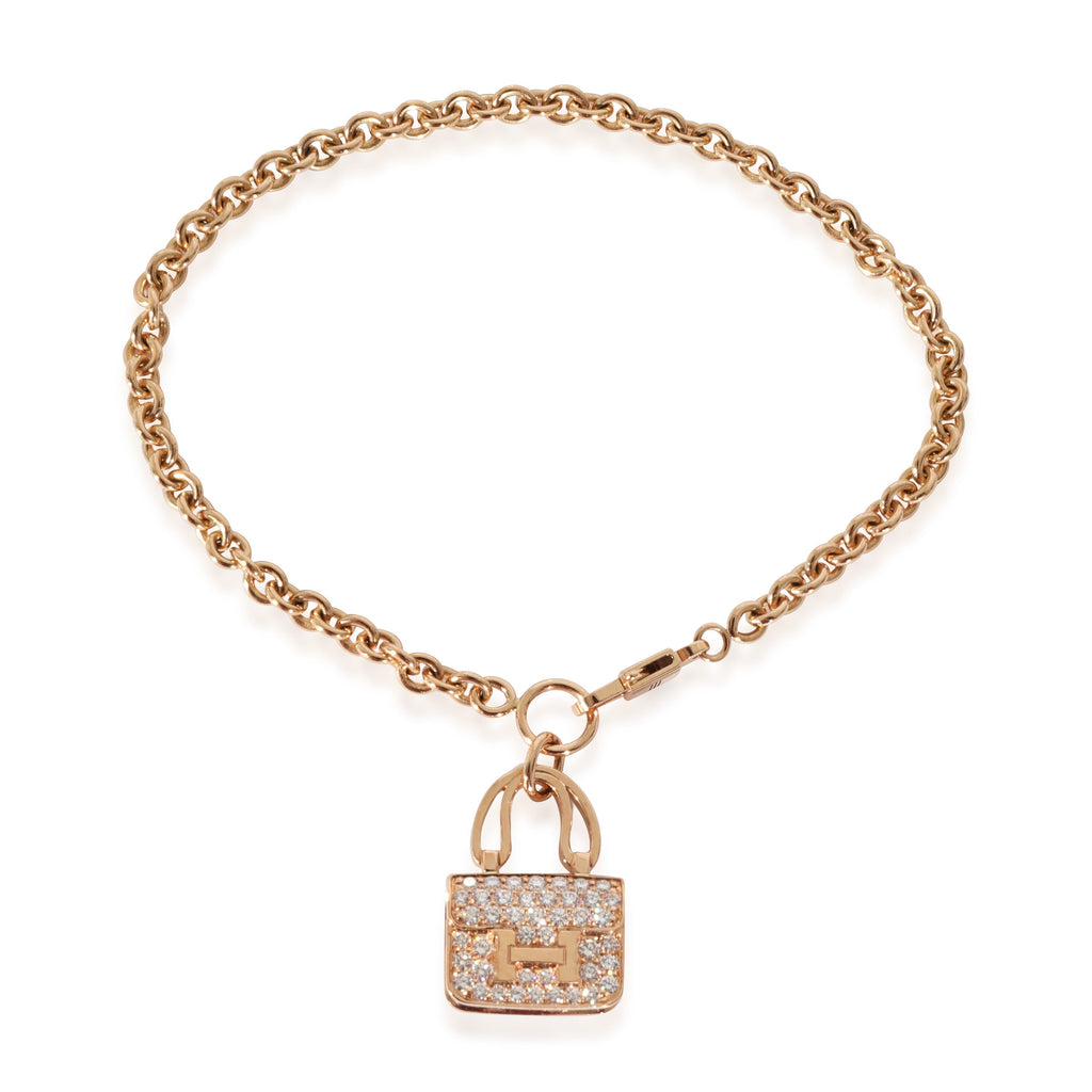 18K Amulettes Constance Diamond Hermes Bracelet