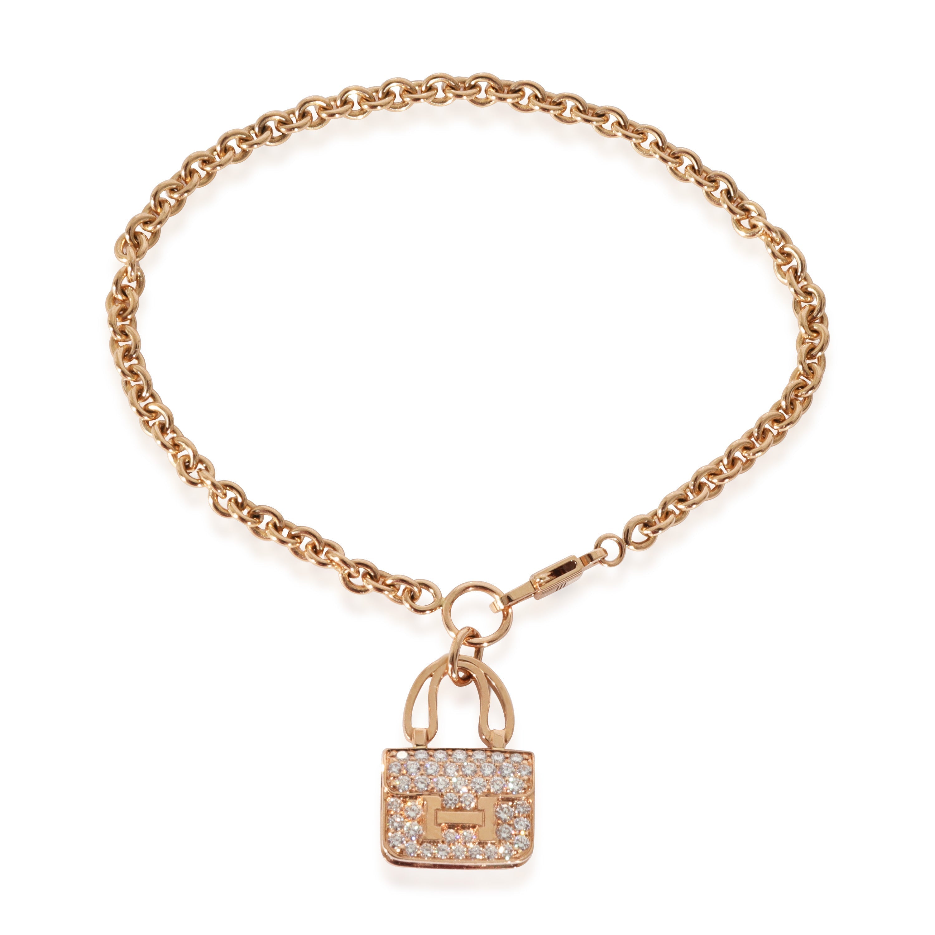 18K Amulettes Constance Diamond Hermes Bracelet