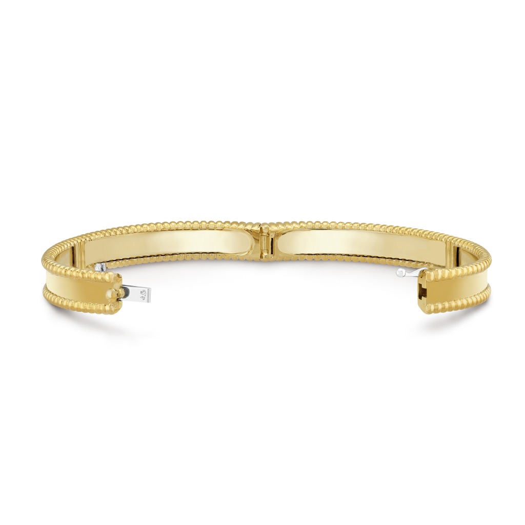 18K Van Cleef & Arpels Yellow Gold Perlee Signature Bracelet