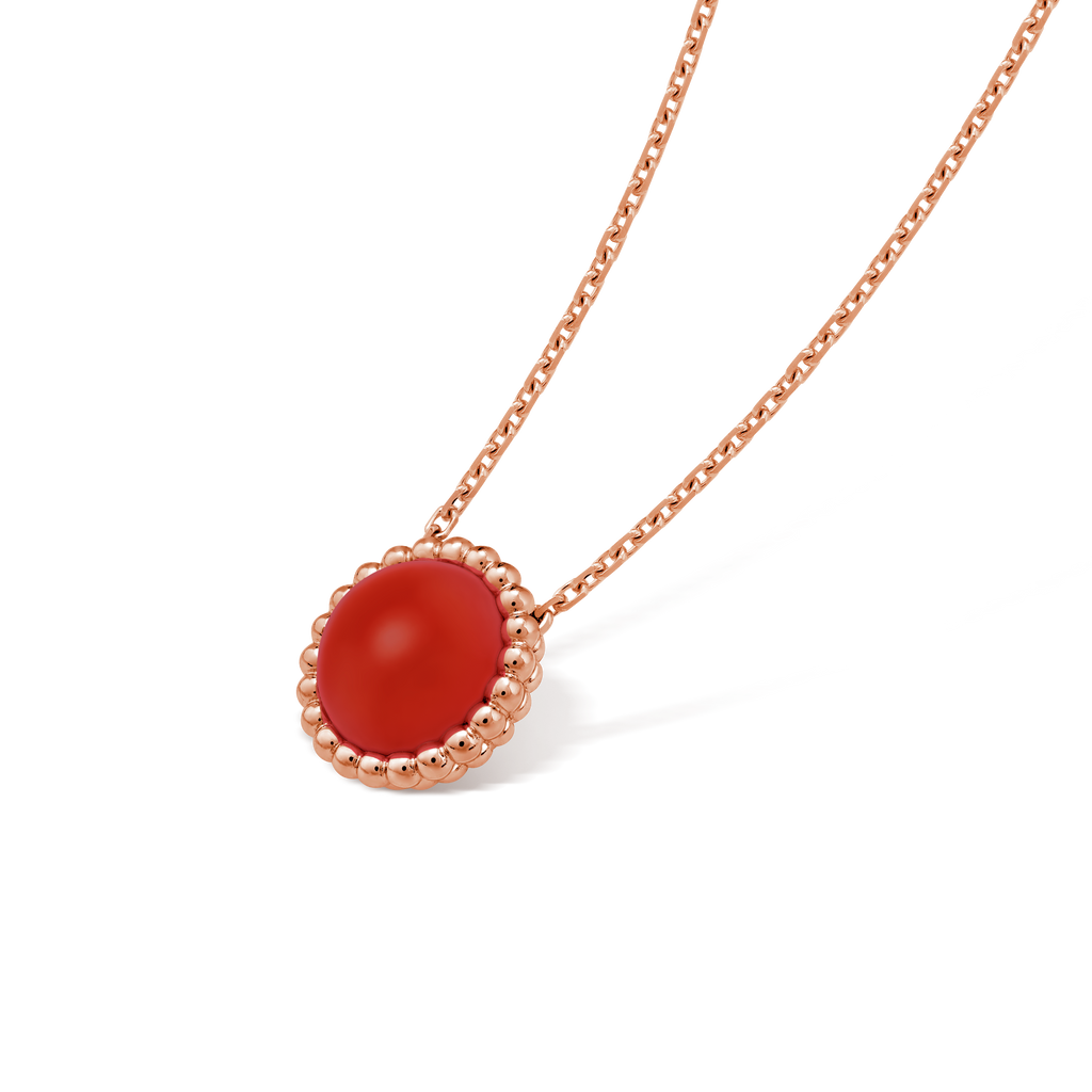 18K Van Cleef & Arpels Perlee couleurs Carnelian Necklace