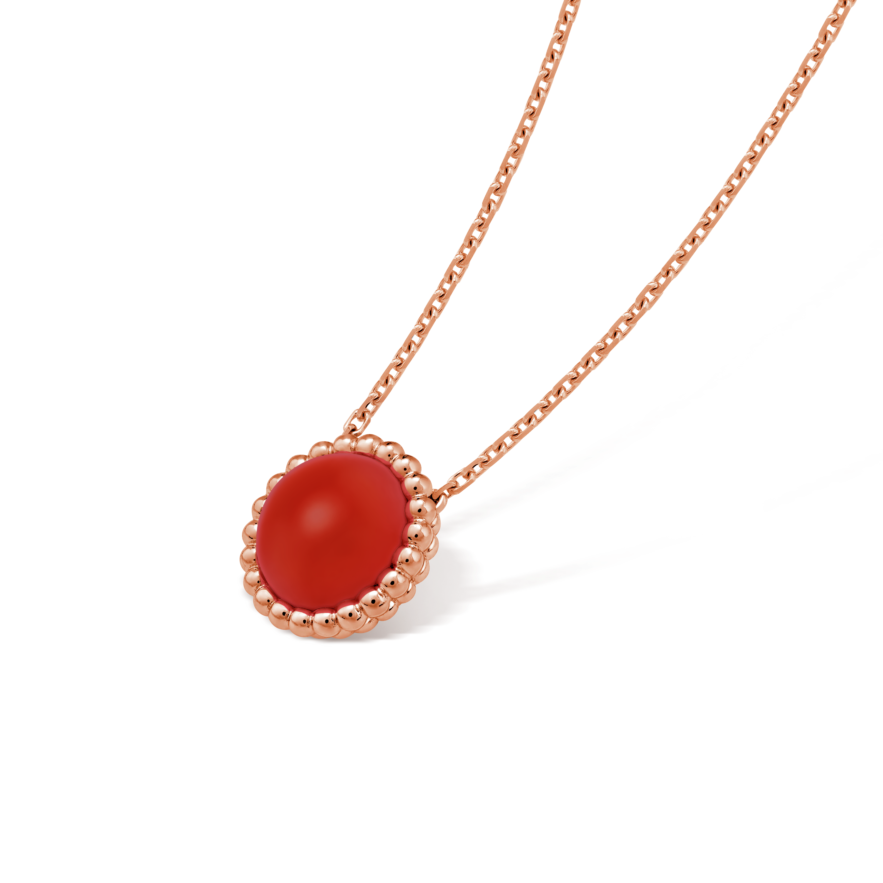 18K Van Cleef & Arpels Perlee couleurs Carnelian Necklace