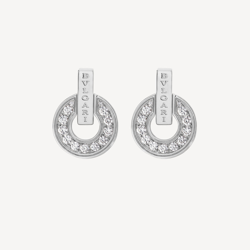 18K BVLGARI BV White Gold Earrings