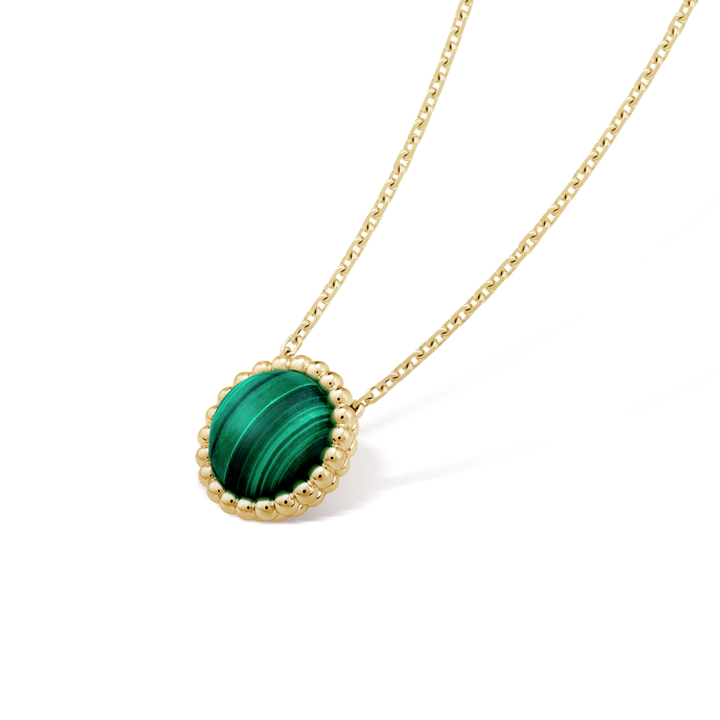 18K Van Cleef & Arpels Perlee couleurs Malachite Necklace