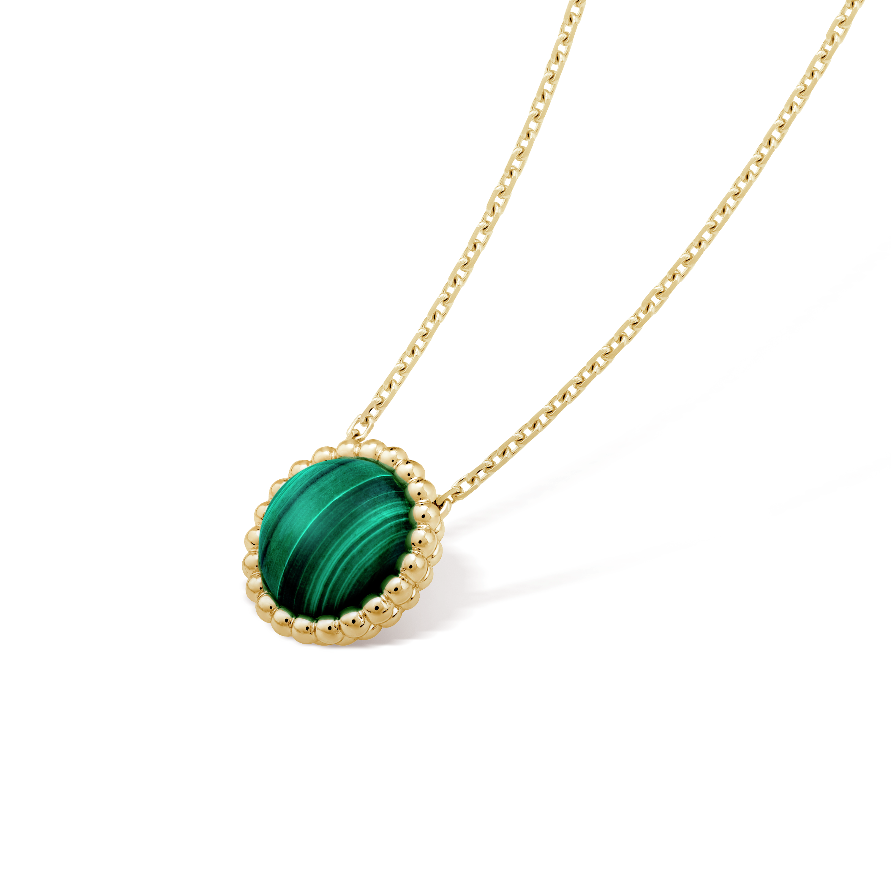 18K Van Cleef & Arpels Perlee couleurs Malachite Necklace