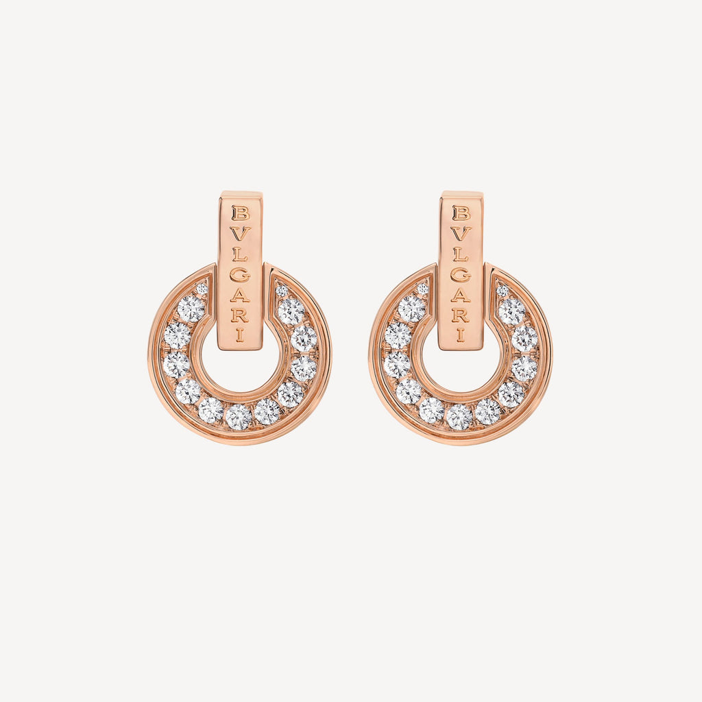 18K BVLGARI BV Rose Gold Earrings