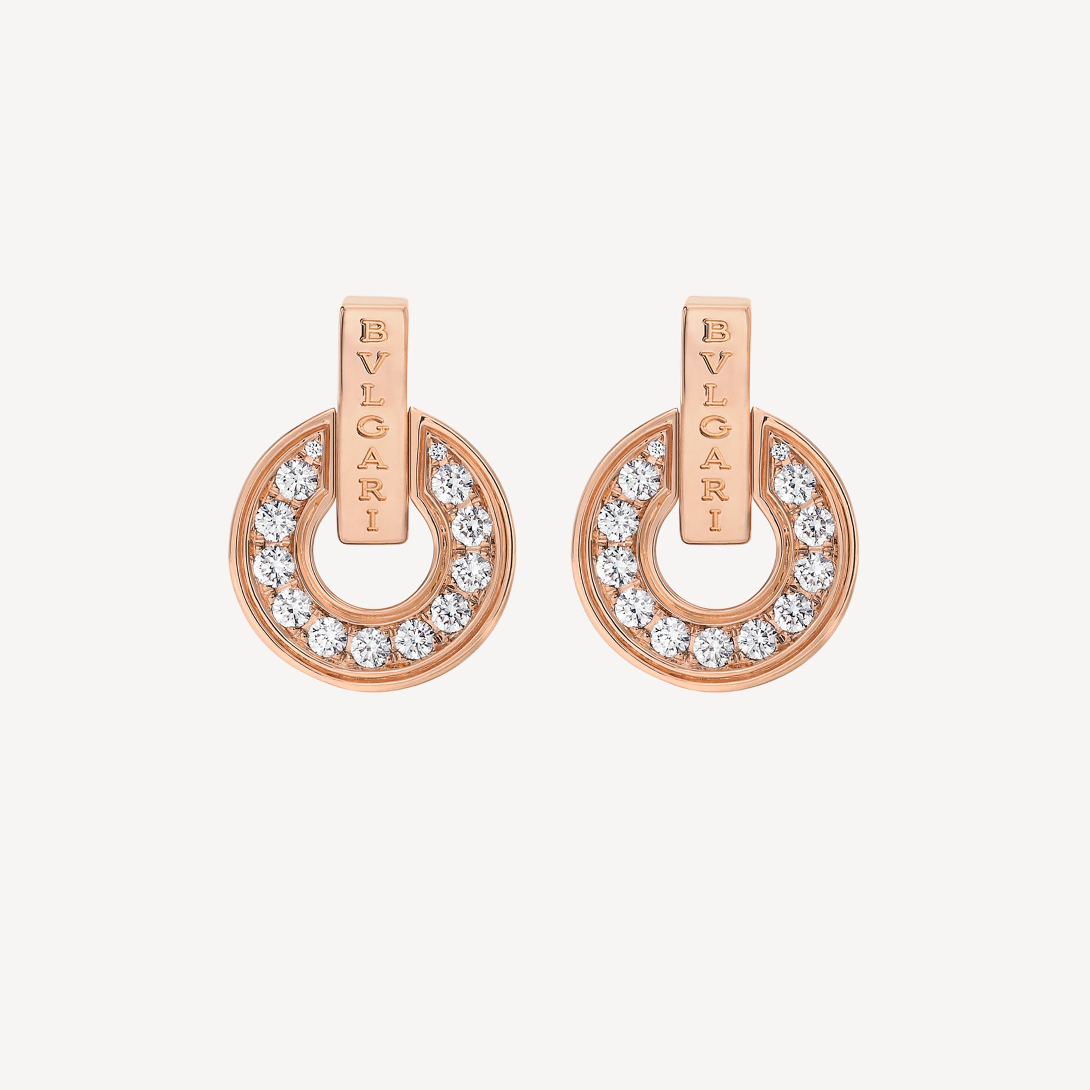 18K BVLGARI BV Rose Gold Earrings