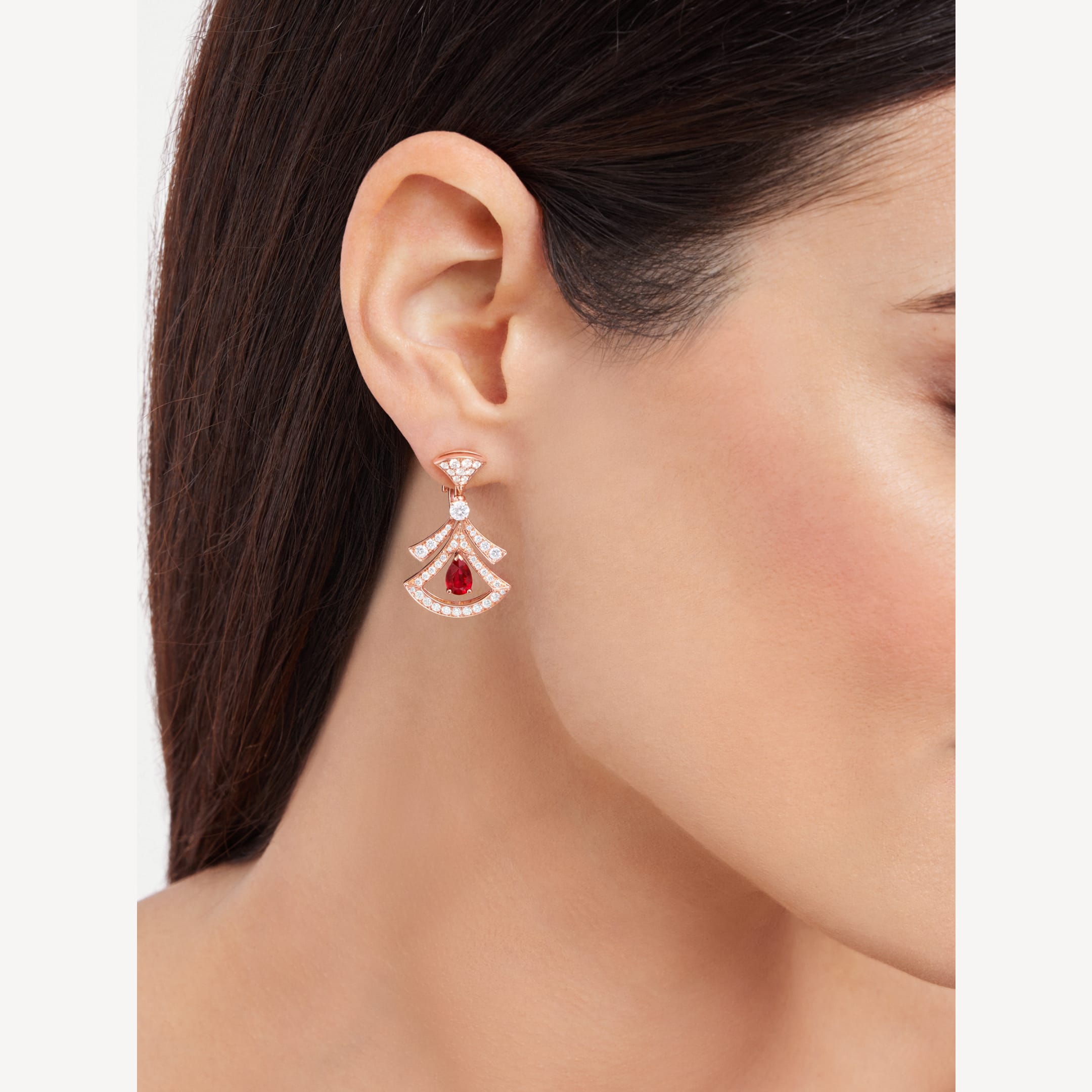 18K BVLGARI BV Divas' Dream Openwork Earrings