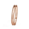 18K Van Cleef & Arpels Rose Gold Perlee Signature Bracelet