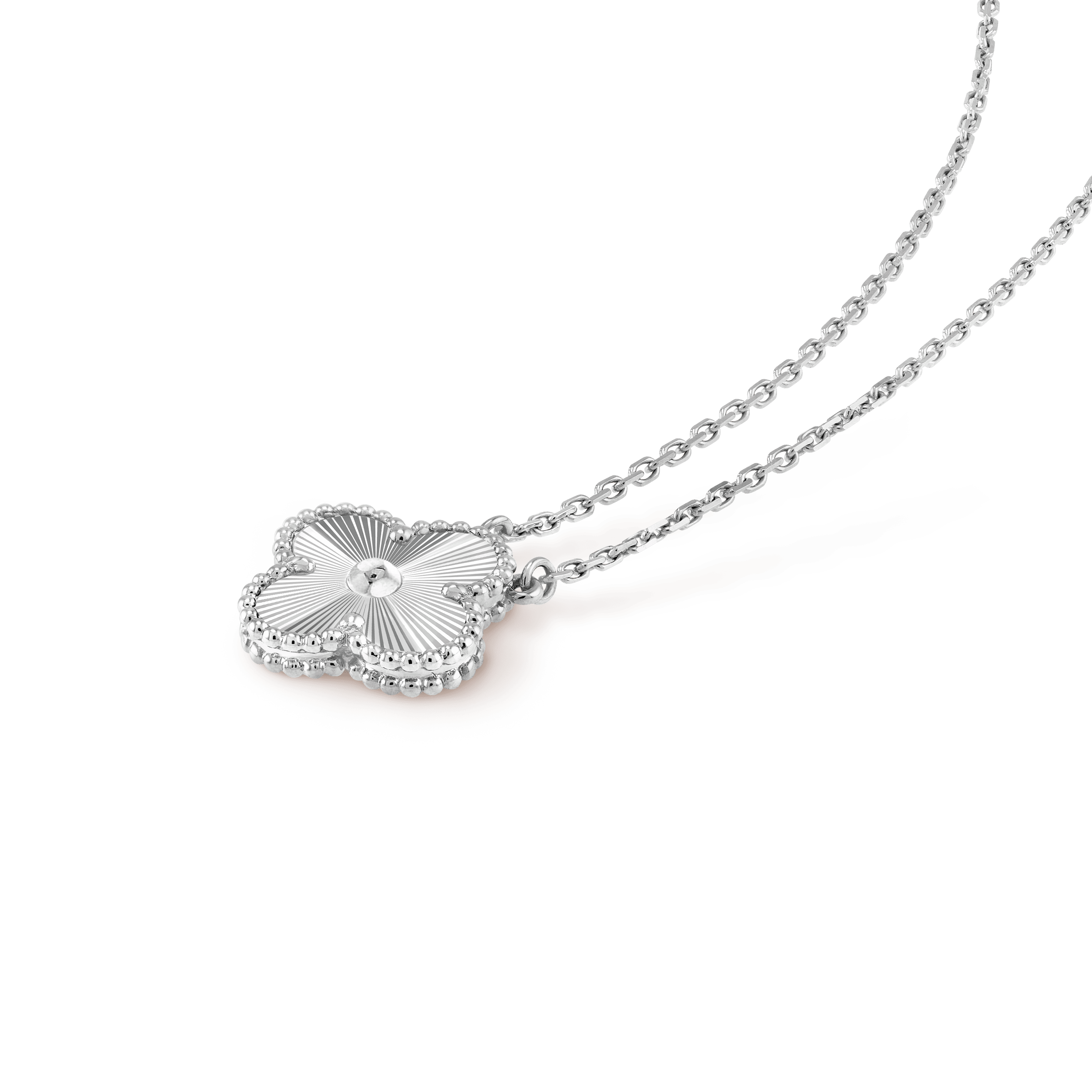 18K Van Cleef & Arpels Vintage Alhambra Pendant Clover Necklace