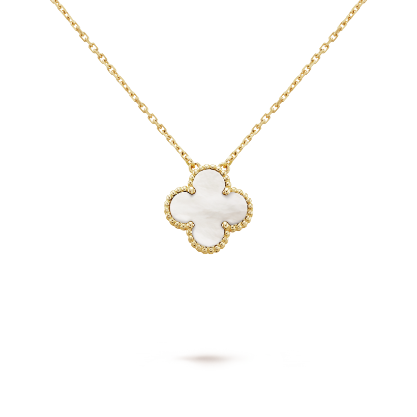 18K Van Cleef & Arpels Vintage Alhambra Pendant Clover Necklace