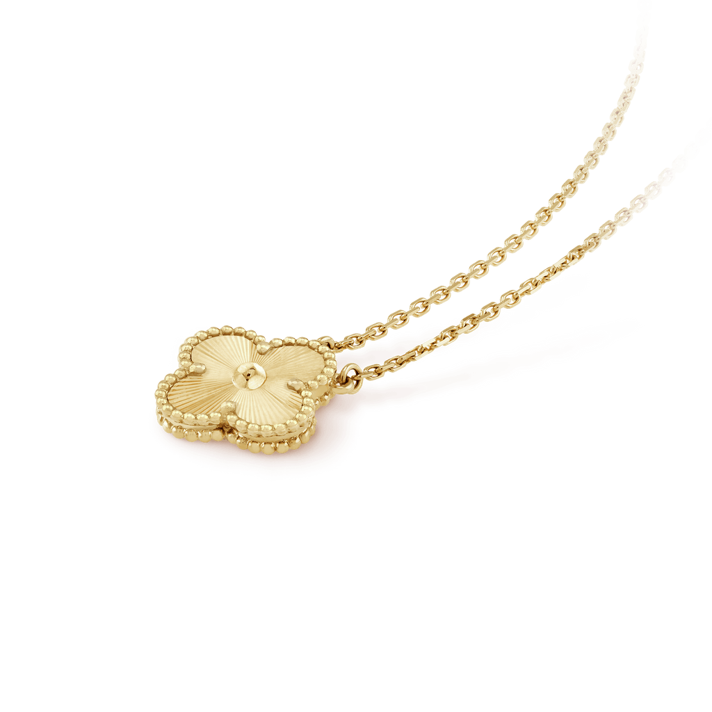 18K Van Cleef & Arpels Vintage Alhambra Pendant Clover Necklace