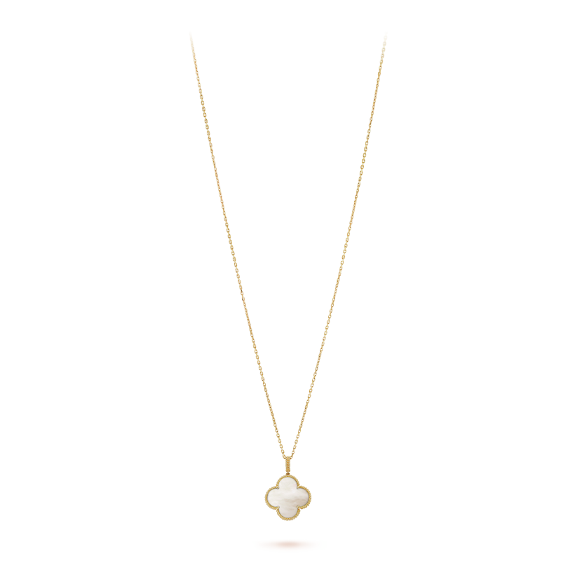 18K Van Cleef & Arpels Magic Alhambra One Motif Pearl Necklace
