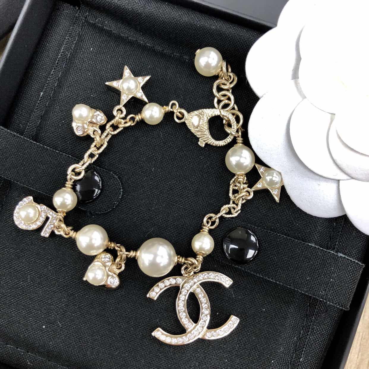 18K Chanel Pearls & Diamonds Bracelet