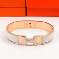 18K Clic Hermes White Bracelet