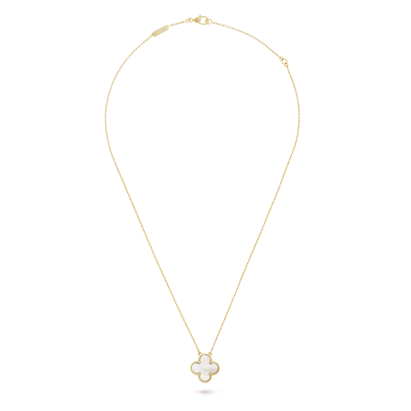 18K Van Cleef & Arpels Vintage Alhambra Pendant Clover Necklace