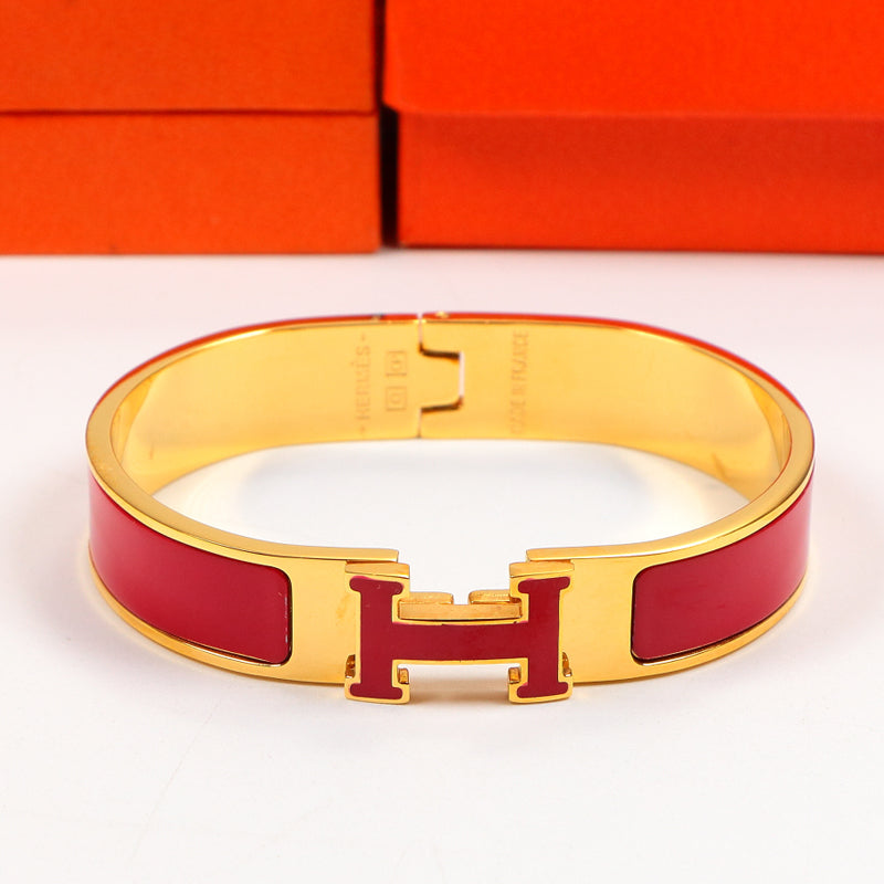 18K Clic Hermes Red Bracelet