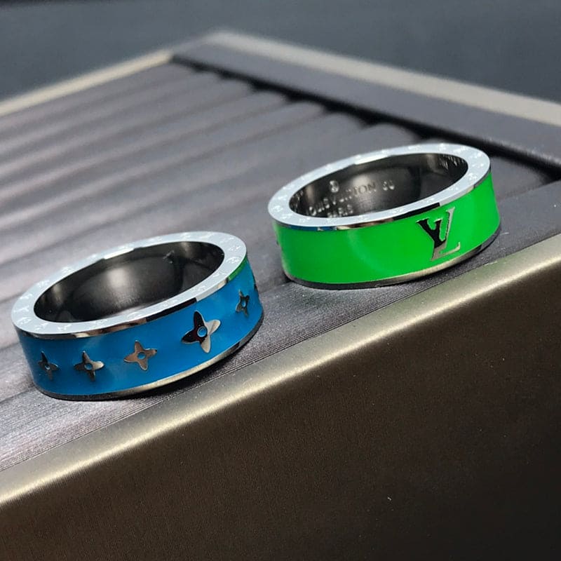 18K Louis Vuitton Ceramic Set of 2 Rings
