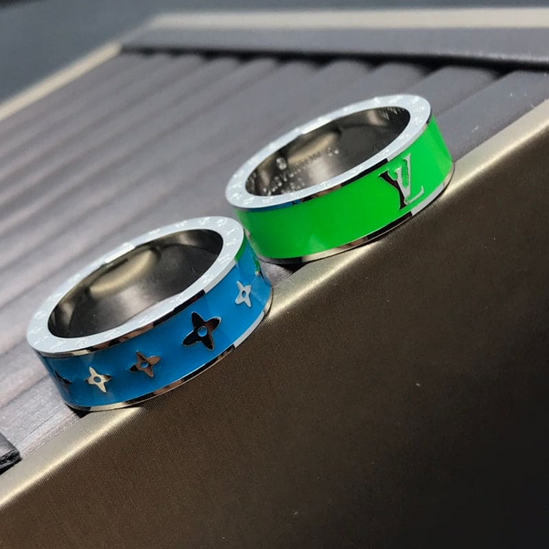18K Louis Vuitton Ceramic Set of 2 Rings