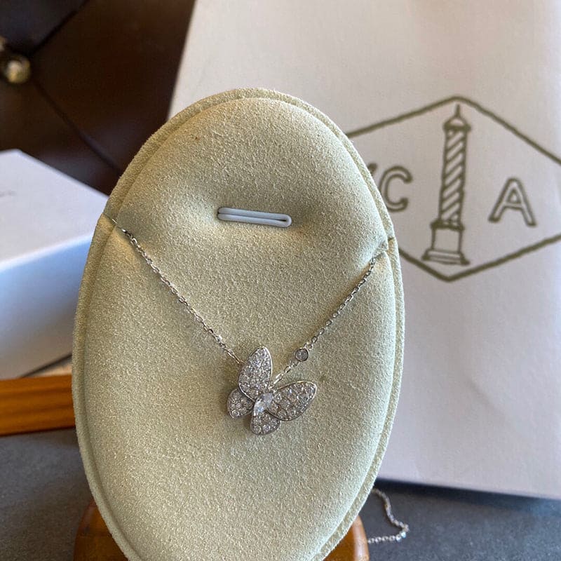 18K Van Cleef & Arpels Two Butterfly Necklace