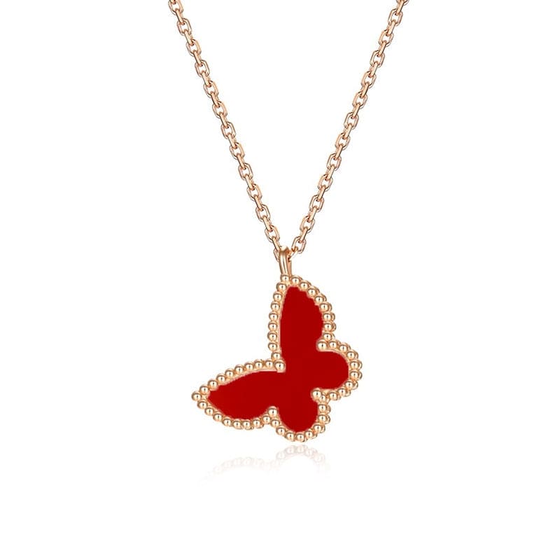 18K Van Cleef & Arpels Sweet Alhambra Butterfly Necklace