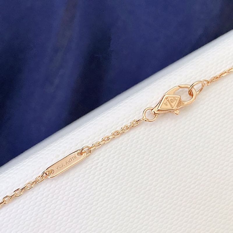 18K Van Cleef & Arpels Sweet Alhambra Heart Pendant Necklace